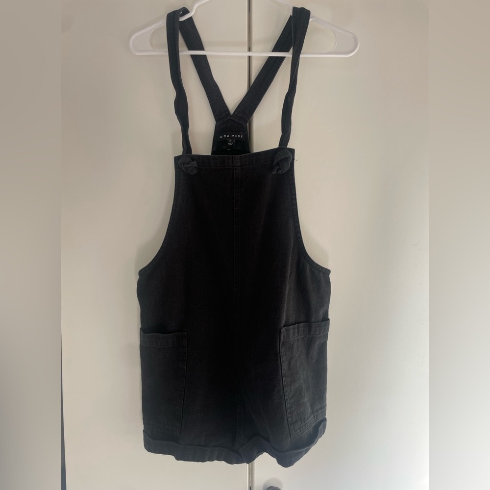 MIOUMUSE Black Short Overalls
